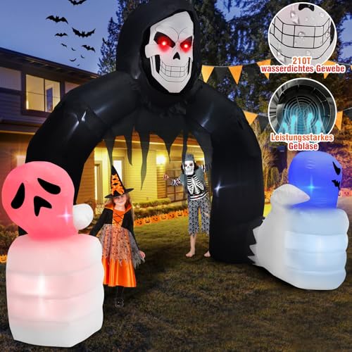 Danxilu Arche Gonflable Halloween Décoration 3 m Faucheuse a