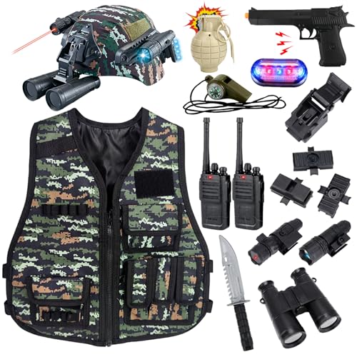 RedCrab Deguisement Militaire Enfant, Camouflage Militaire J