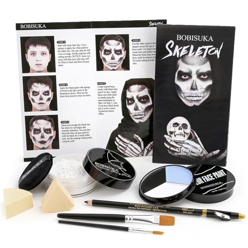BOBISUKA Kit de Maquillage Halloween Squelette