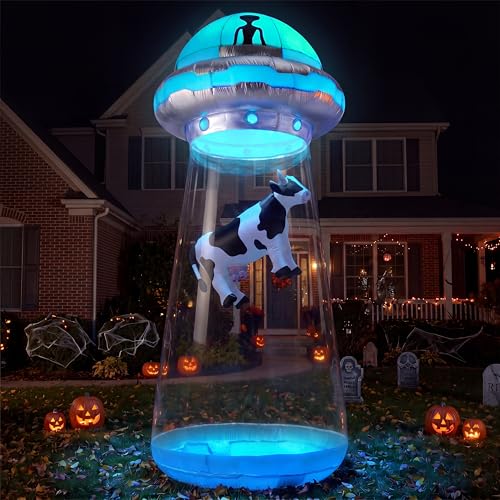 Joiedomi 2,7 m de Haut Halloween Gonflable UFO Décoration de