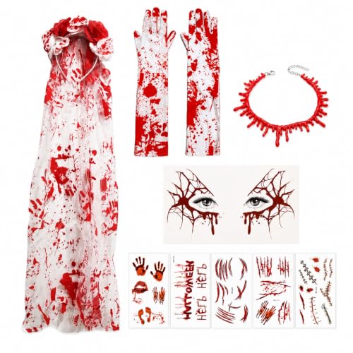 GAKVIBOPG Kit 9 Pièces accessoire halloween femme Mariée Got