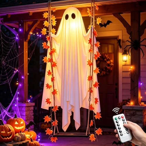 Décoration dHalloween à suspendre, 150 cm, grand fantôme sus