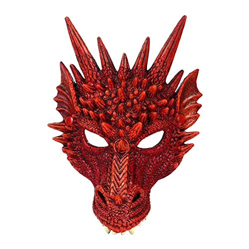 Masque Dragon Effrayant Rouge Adulte