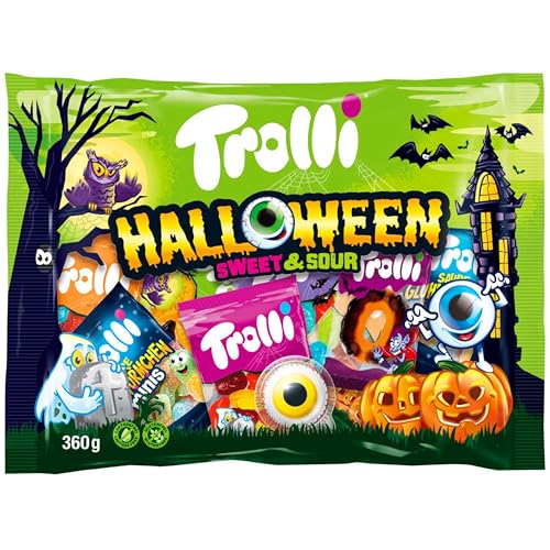 Trolli Halloween Bonbons Doux et Acidulés en sachet de 360g,