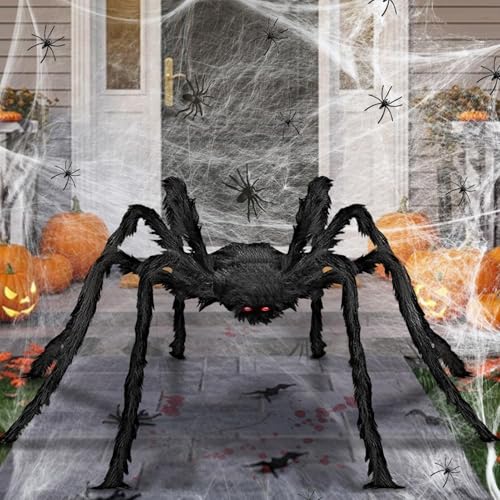 Araignée Halloween,2m Araignée geante Halloween,Deco Hallowe