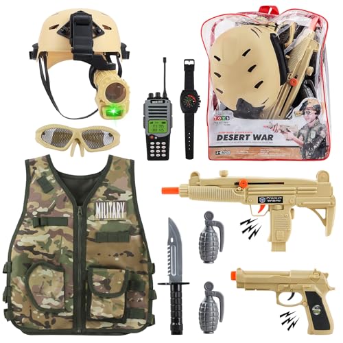 deAO Déguisement Militaire Enfant – Costume Soldat Garçon Ca