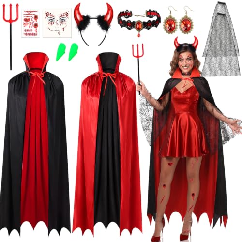 iZoeL Deguisement Vampire Diable Femme Deguisement Halloween