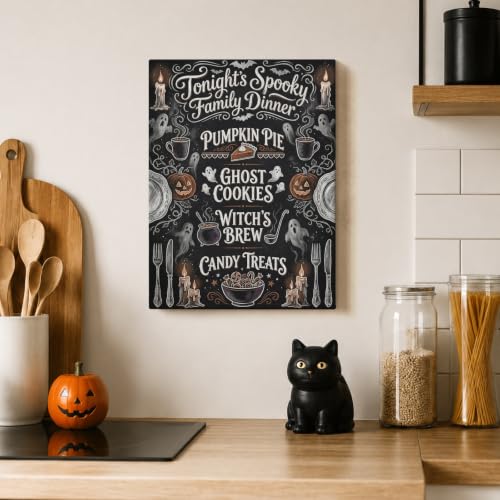 Panneau de menu effrayant dHalloween fantôme sur toile pour