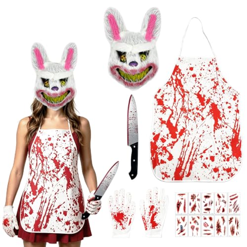 Masque Effrayant dHalloween Masque de Lapin Sanglant, horreu