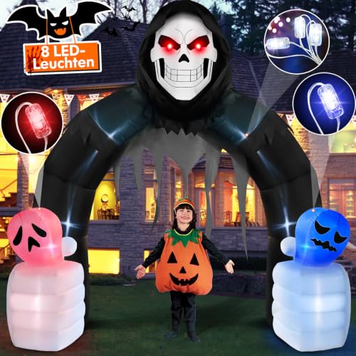 Danxilu Arche Gonflable Halloween Décoration 3 m Faucheuse a