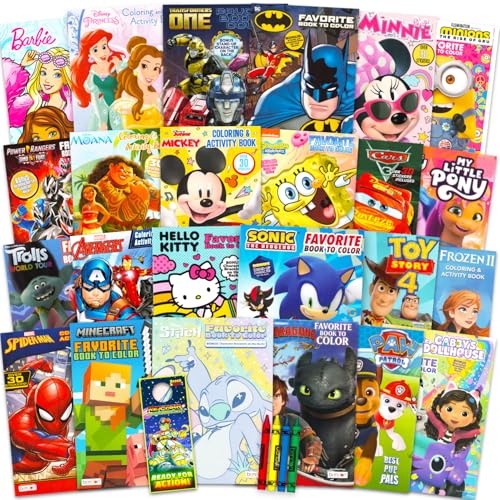 Disney 24 livres de coloriage en vrac pour enfants de 4 à 8 