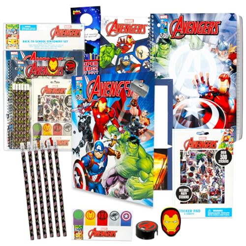 Marvel Avengers - Lot de 12 pièces pour la rentrée scolaire 