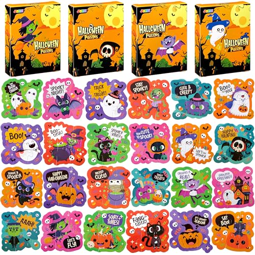 JOYIN Lot de 24 puzzles dHalloween pour enfants, jouets dHal