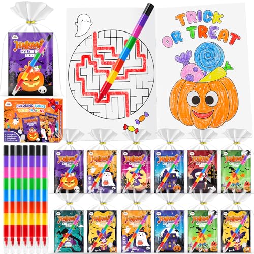 Lot De 24 Décorations Halloween En Bois à Peindre - Kit Bricolage Enfants Avec Cordons Et Crayons