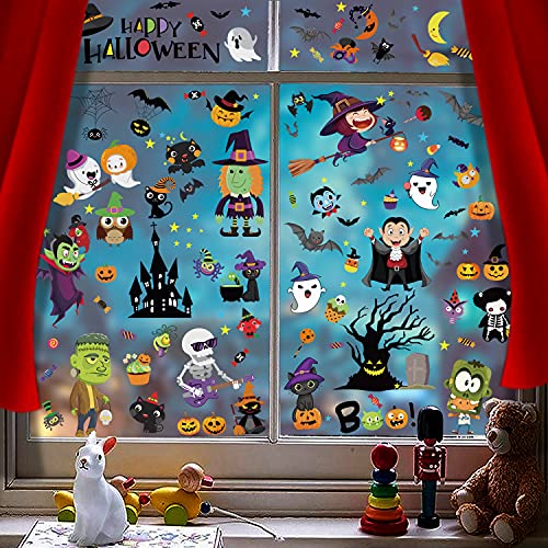 Autocollants Halloween Réutilisables Fenêtre