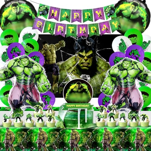 Decoration Anniversaire Hulk, Ballons Anniversaire Hulk, Dec