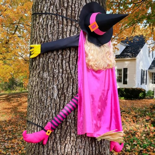 Giiffu Décoration Halloween Extérieur - Grande Sorcière Vola