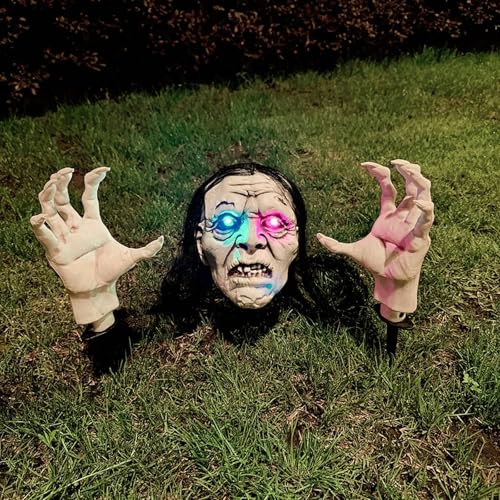 Décoration de zombie animée Groundbreaker Halloween avec yeu