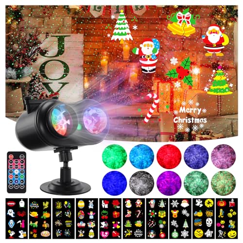 HAKUTA Projecteur laser 3 en 1 pour Halloween, Noël, effet o