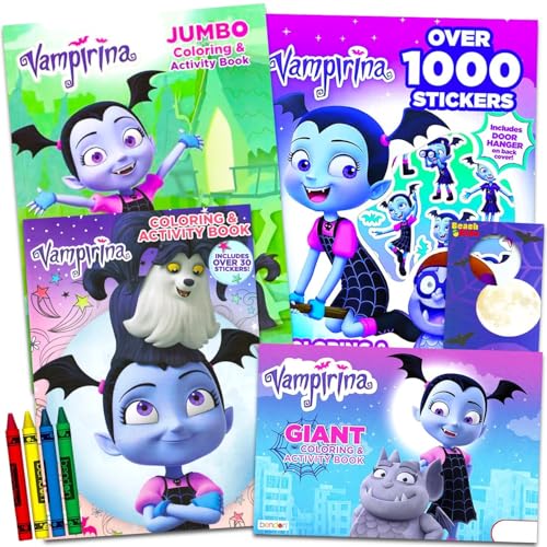Disney Vampirina Lot de 4 livres dactivités, de coloriage Br