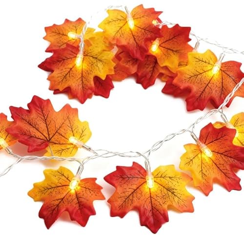 Vmoomax Guirlande Feuilles d’Érable 3M 20 LED, Lumières Auto