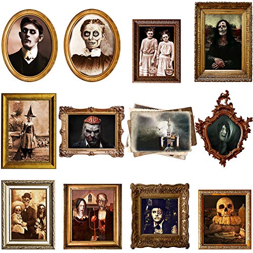 Outus Lot de 12 photos hantées de manoir gothique, portraits